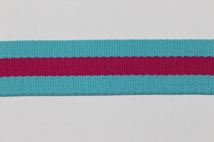 Taschengurtband hellblau pink 30 mm