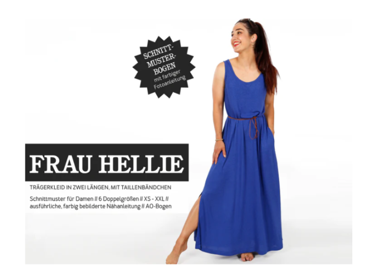 Trägerkleid in 2 Längen, FRAU HELLIE, Studio Schnittreif, Papierschnitt