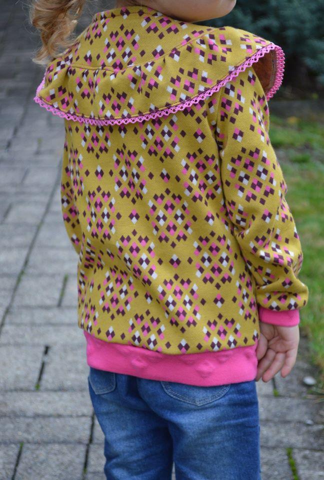 Trentacinquesima Bambina Sweatjacke Volante Papierschnittmuster by Stoffherz Grösse 80-170 - 0