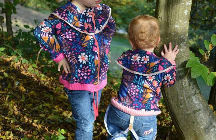 Trentacinquesima Bambina Sweatjacke Volante Papierschnittmuster by Stoffherz Grösse 80-170 - 5