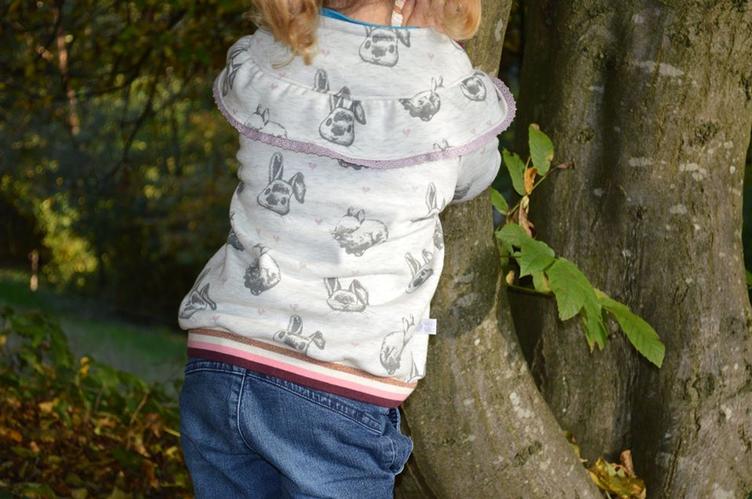 Trentacinquesima Bambina Sweatjacke Volante Papierschnittmuster by Stoffherz Grösse 80-170 - 35