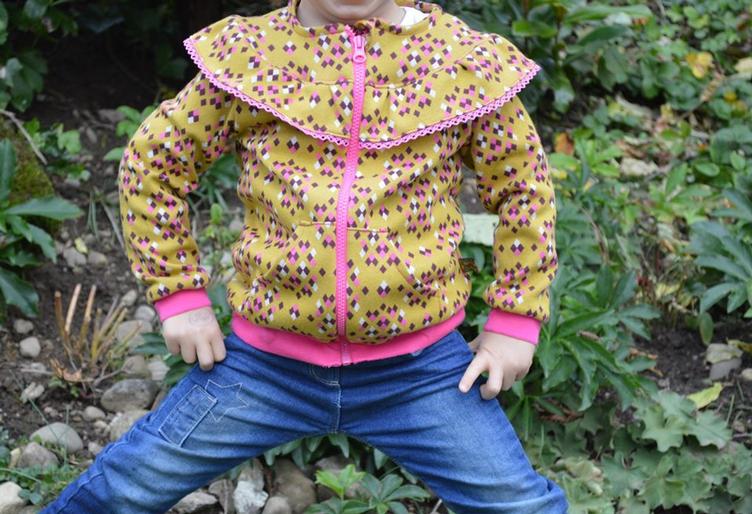 Trentacinquesima Bambina Sweatjacke Volante Papierschnittmuster by Stoffherz Grösse 80-170 - 16