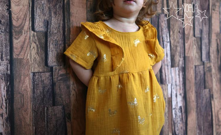 Trentanovesima Kleid mit Rüschchen Bambini Papierschnittmuster by Stoffherz Grösse 80-170 - 16