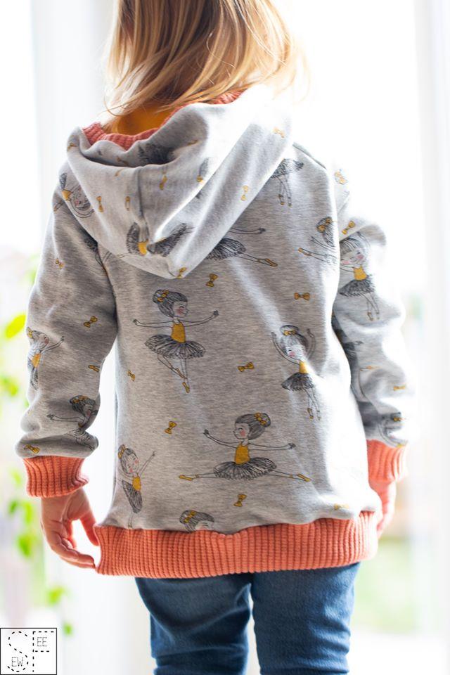 Trentaseiesimo Hoodie Bambini Papierschnittmuster by Stoffherz Grösse 80-176 - 6