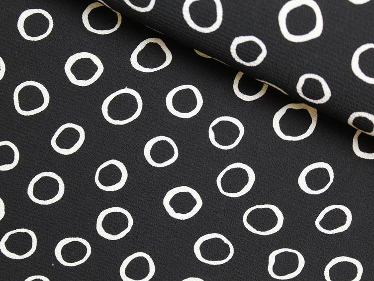 Tupfer Bubble Crepe schwarz