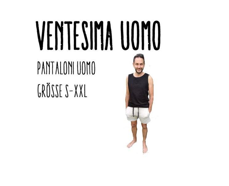 Ventesima Pantaloni Uomo Grösse S-XXL Papierschnittmuster by Stoffherz