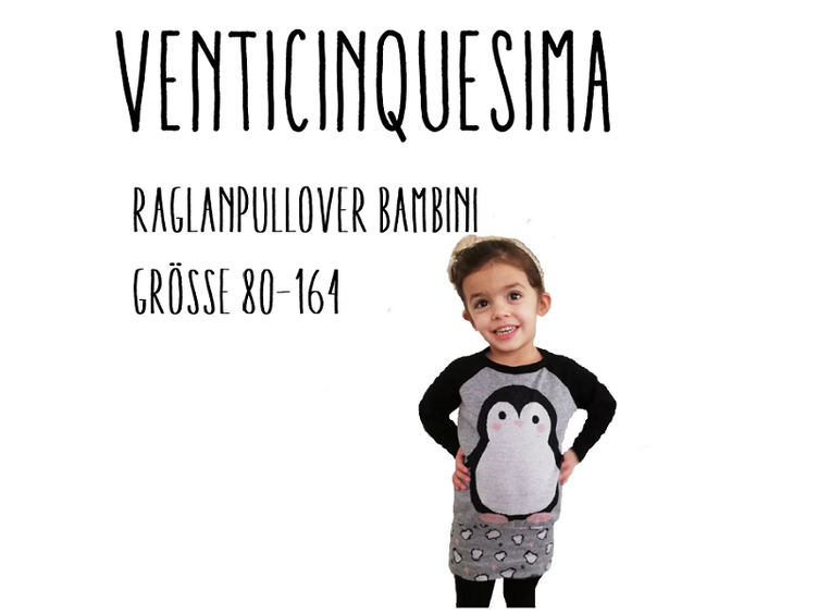Venticinquesima Raglanpullover Bambini Ebook Grösse 80-176 by Stoffherz