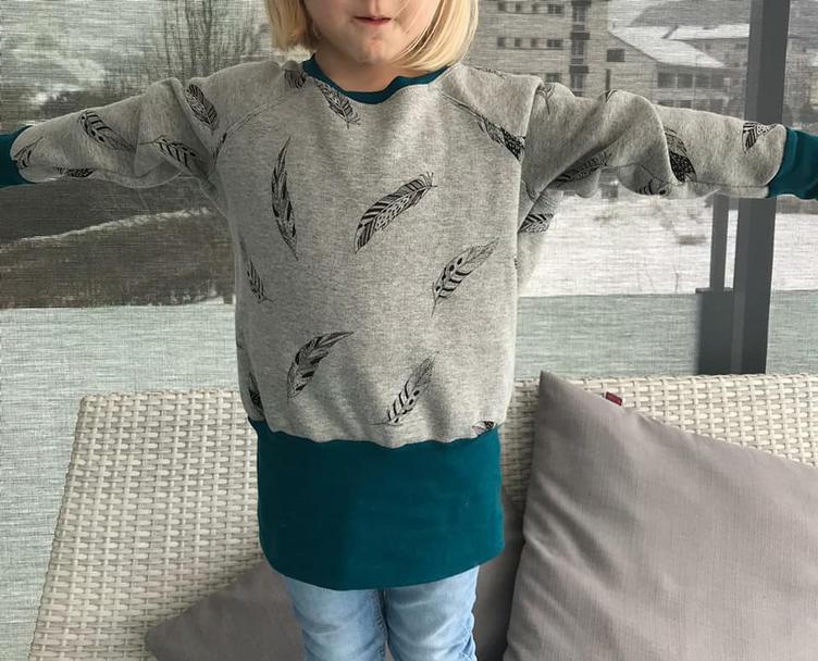 Venticinquesima Raglanpullover Bambini Papierschnittmuster Grösse 80-176 by Stoffherz - 7