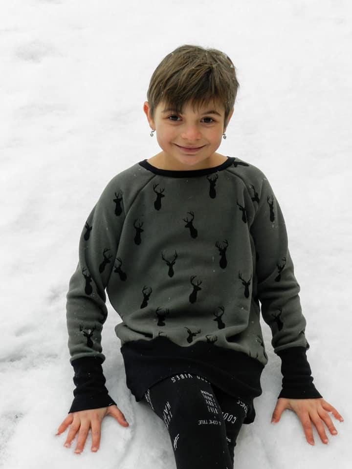 Venticinquesima Raglanpullover Bambini Papierschnittmuster Grösse 80-176 by Stoffherz - 18