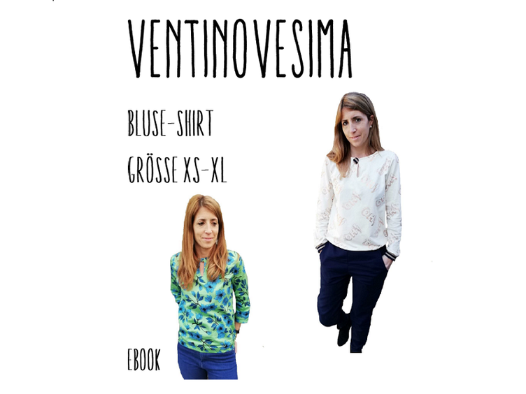 Ventinovesimo Blusen-Shirt Ebook by Stoffherz Grösse XS-XL