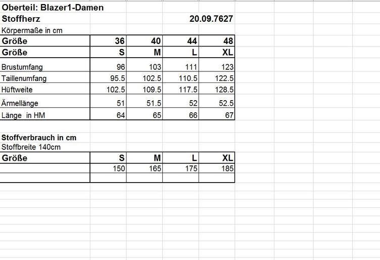 Ventitreesimo Blazer Papierschnittmuster Grösse S-XL by Stoffherz - 28