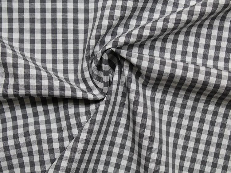 Vichy karo schwarz weiss Baumwolle 90 cm x 145 cm - 0