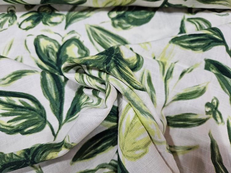 Viscose-Leine Blume grün - 0