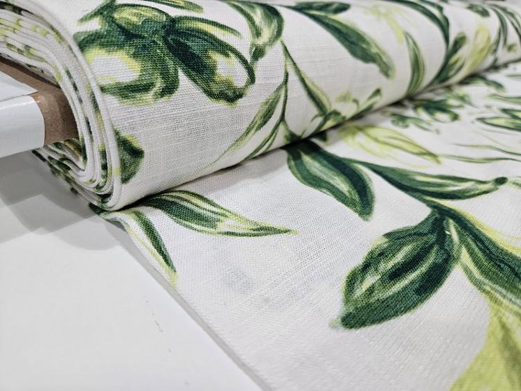 Viscose-Leine Blume grün - 1