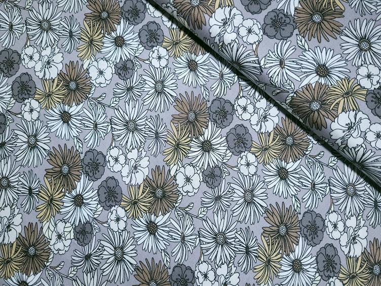 Viscose Satin Blume braun 30 cm