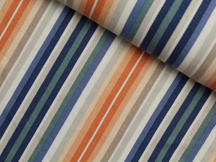 Viscose Stripe blau/weiss/rosa