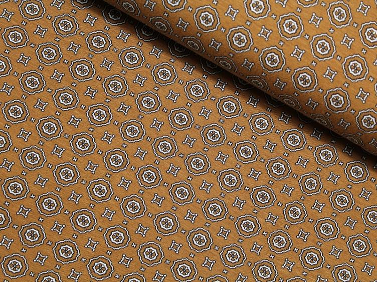 Viscosejersey Muster cognac
