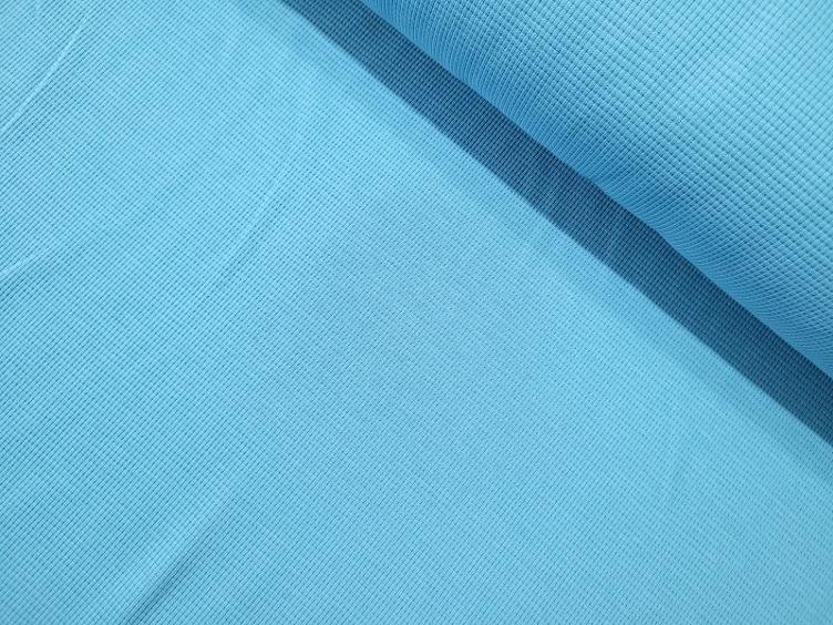 Waffeljersey jeansblau